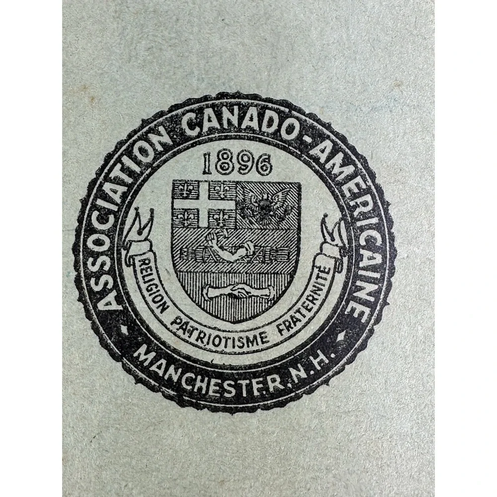 VINTAGE‎ 1948 CHARTER AND BYLAWS ASSOCIATION CANADIAN AMERICAN MANCHESTER NH